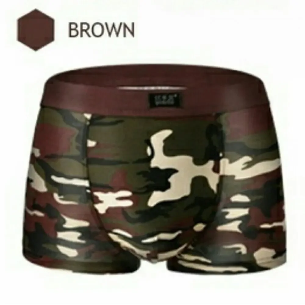 Boxer Briefs Brown Green Camouflage Extra Small XS